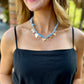 Scarf Necklace- Heart & Bow Multi Charm