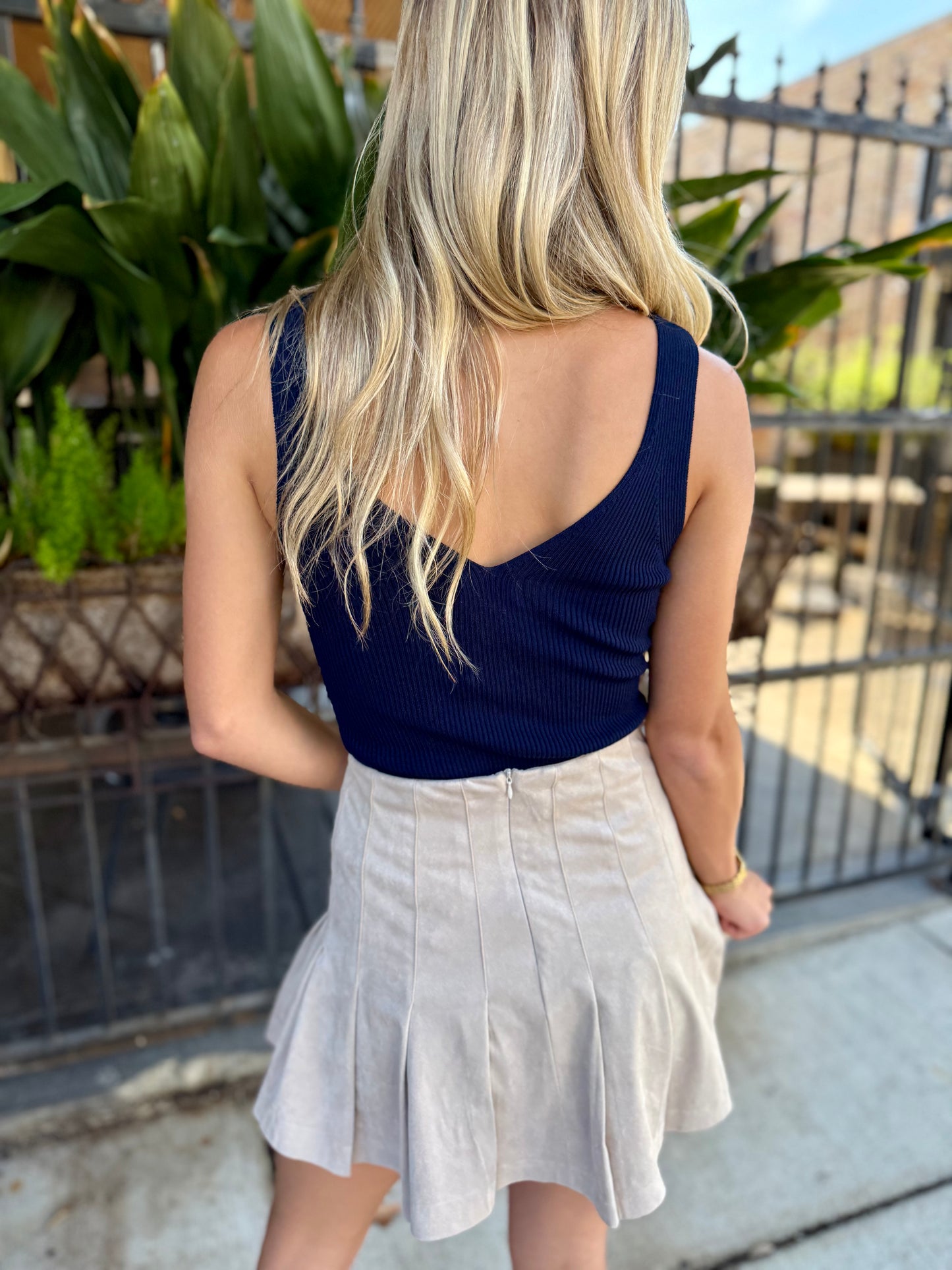 Kaia Tank Top- Navy