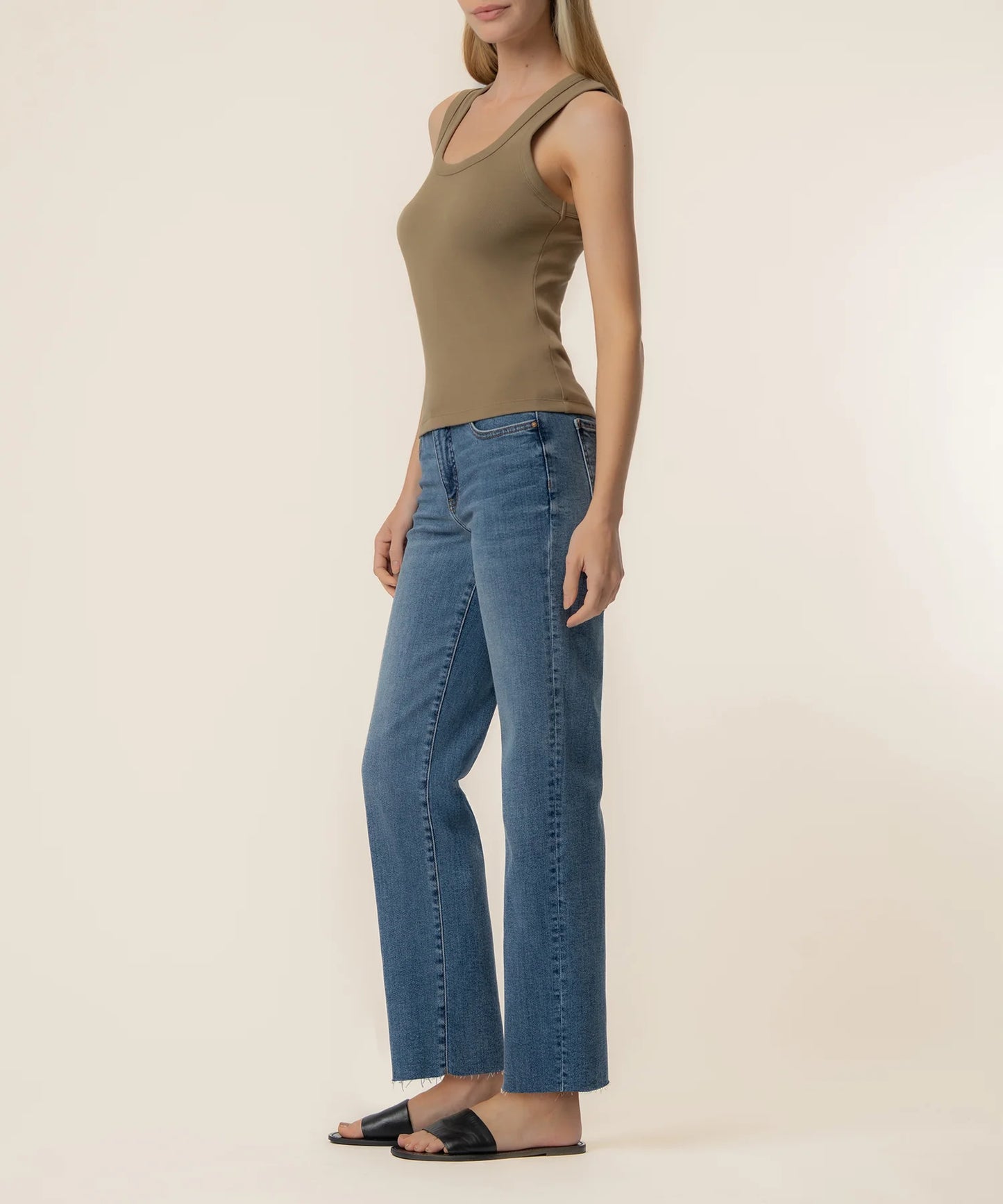 Anatasia Ribbed Tank- Russet