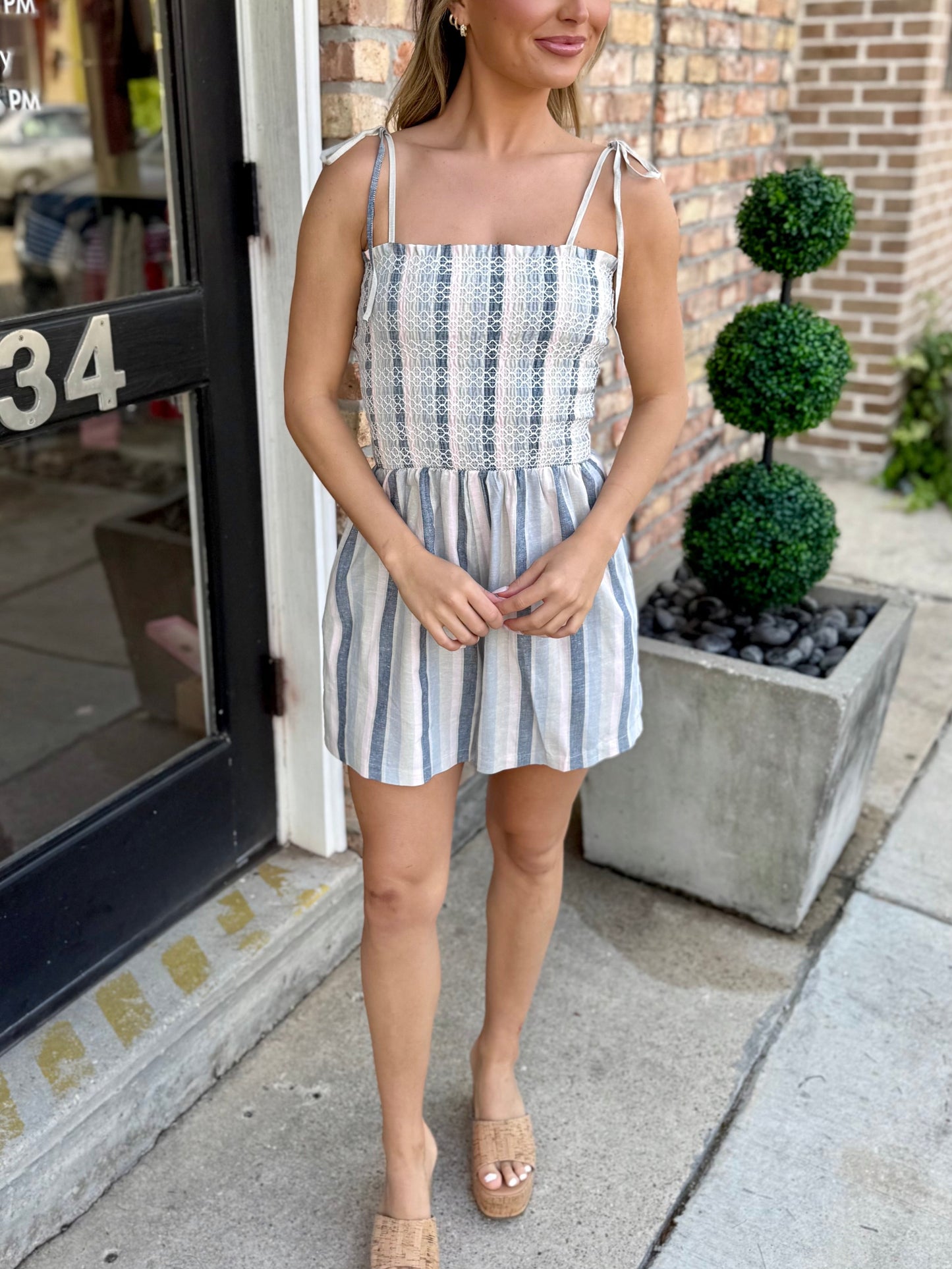 Sweetgrass Stripe Romper