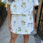 Botanical Skort- Ecru