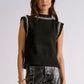 Glamour Edge Rhinestone Tank- Black