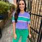 MG Pastel Jersey Top- Purple