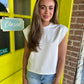 Campo Cap Sleeve Top- Off White