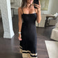 Robbie Maxi Dress- Black/Khaki