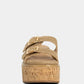 Lucinda Flatform Sandal- Natural Woven