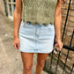Meaux Denim Mini Skirt- Light Denim