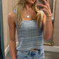 Salty Breeze Tank- Dusty Blue