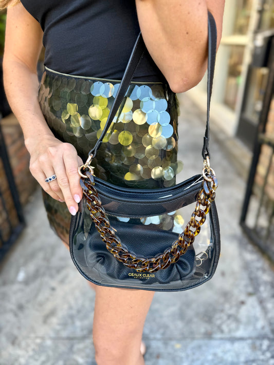 Mimi Clear Bag- Black