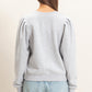 Presley Puff Sleeve Sweatshirt- Heather Gray