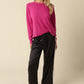 Natalie Basic Sweater- Fuchsia