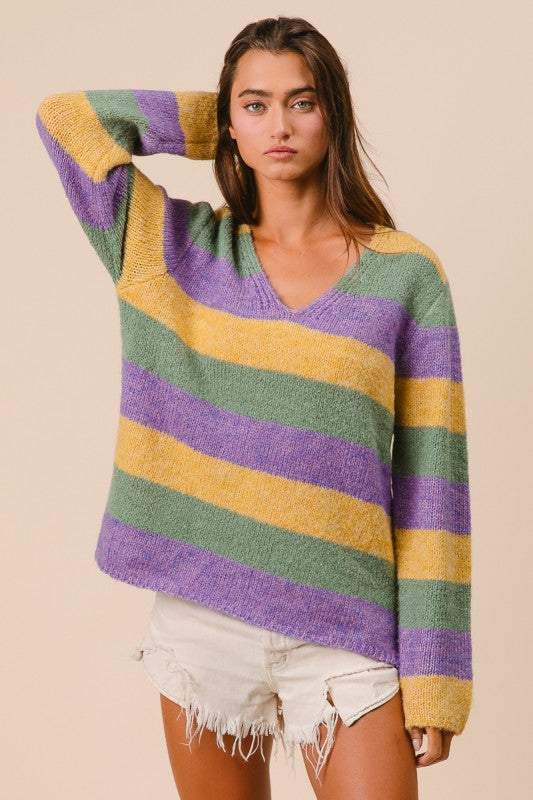 Press Stripe MG Sweater
