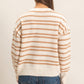 Devin Striped Sweater- Taupe