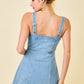 Fallon Denim Sweetheart Mini Dress