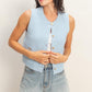 Talon Textured Vest- Ice Blue