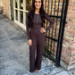 Z Supply Just Right Rib Pant- Cocoa Bean