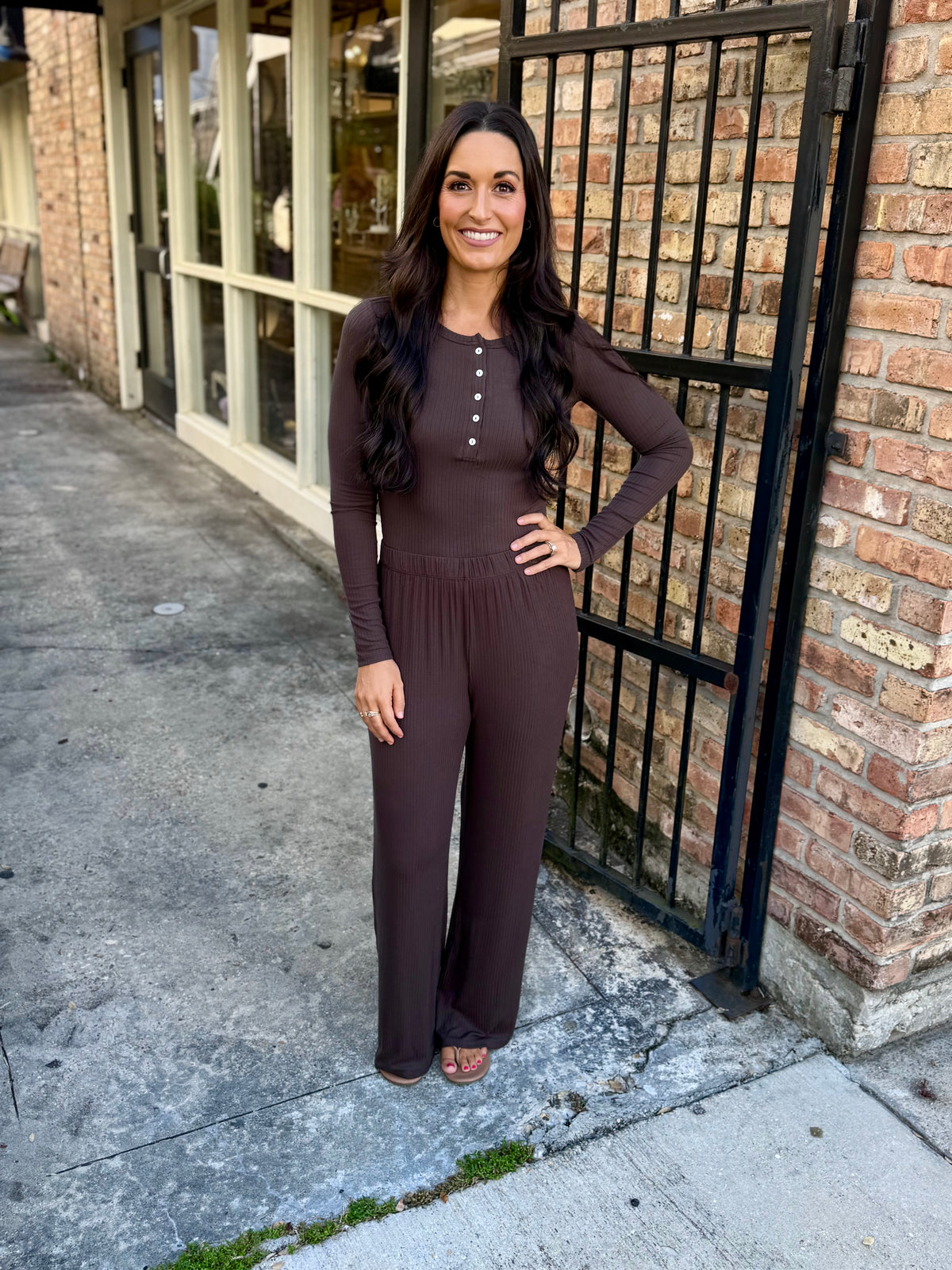Z Supply Just Right Rib Pant- Cocoa Bean