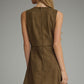 Horse Bit Suede Dress- Wood
