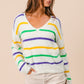 Hardy MG Stripe V-Neck Sweater