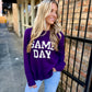 Match Game Day Sweater- Purple