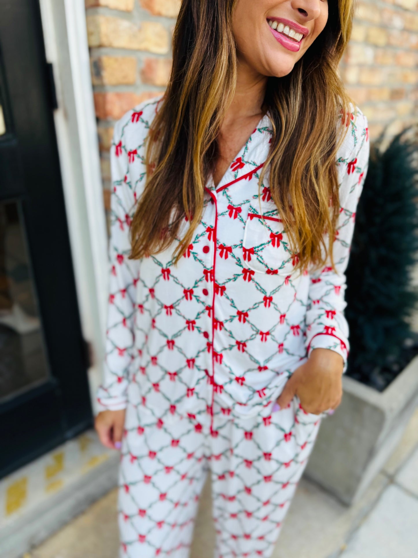 Charlotte Lattice Garland Pajamas