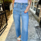 Valley Girl HR Patch Pocket Ankle Denim- Fave