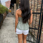 Waves Tube Top- Sage Green