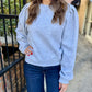 Presley Puff Sleeve Sweatshirt- Heather Gray