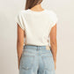 Cuddy Cap Sleeve Top- White