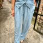 Denim Drawstring Pants