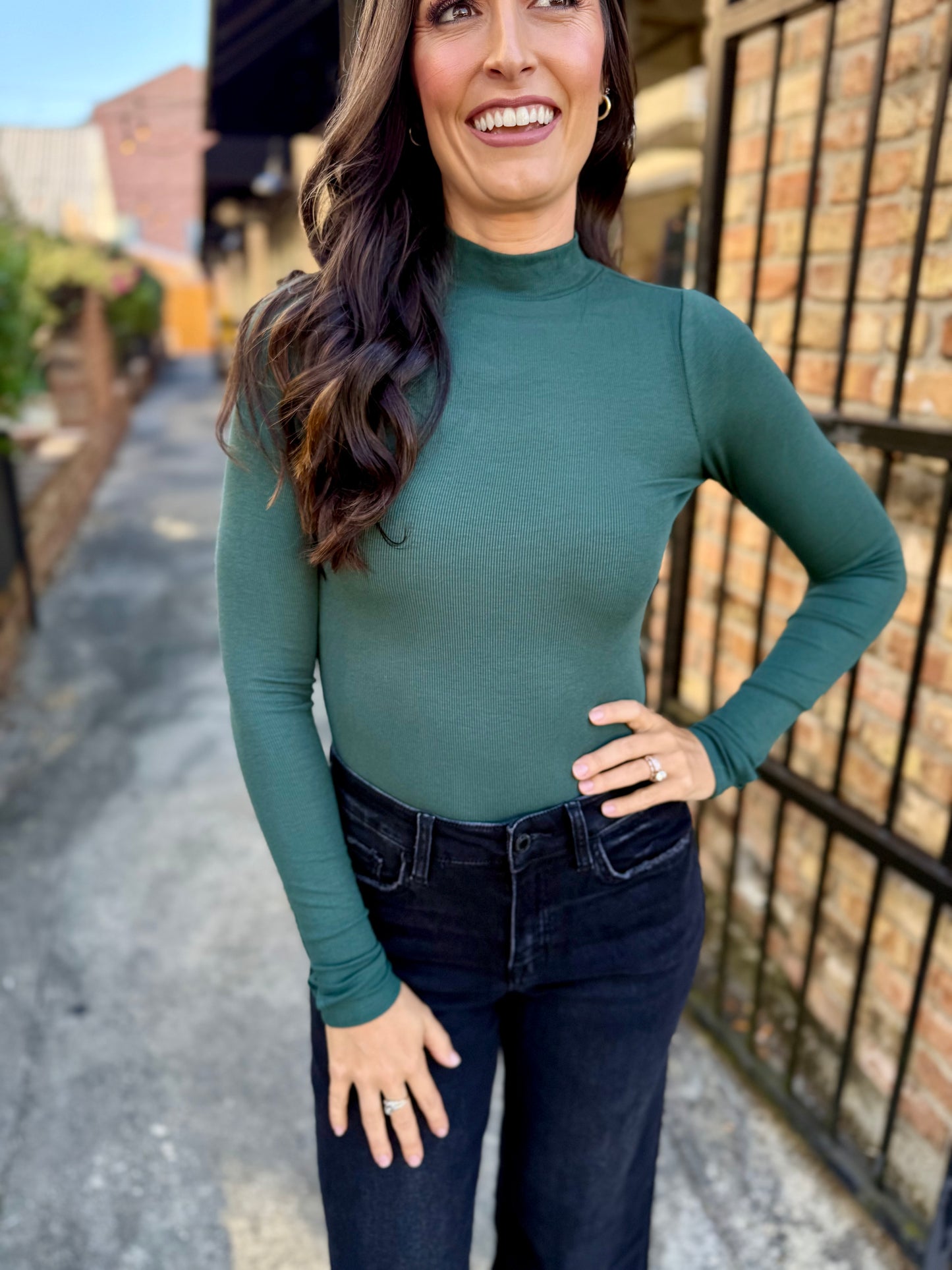 Ronan Crewneck Top- Green