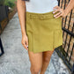 Volly Pleated Mini Skort- Olive