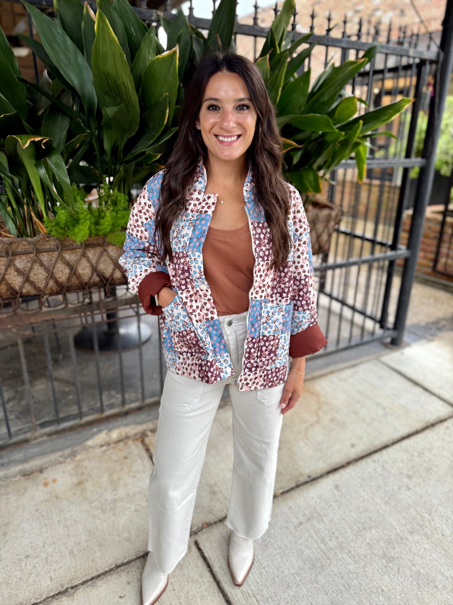 Collector Patchwork Jacket- Blue Multi