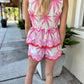 Becky Embroidery Peplum Top- Pink