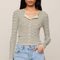 Z Supply Rosanna Stripe Sweater Top- Chalk