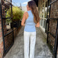 Sandy Halter Vest- Light Blue