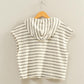 Davis Striped Hooded Top- Black