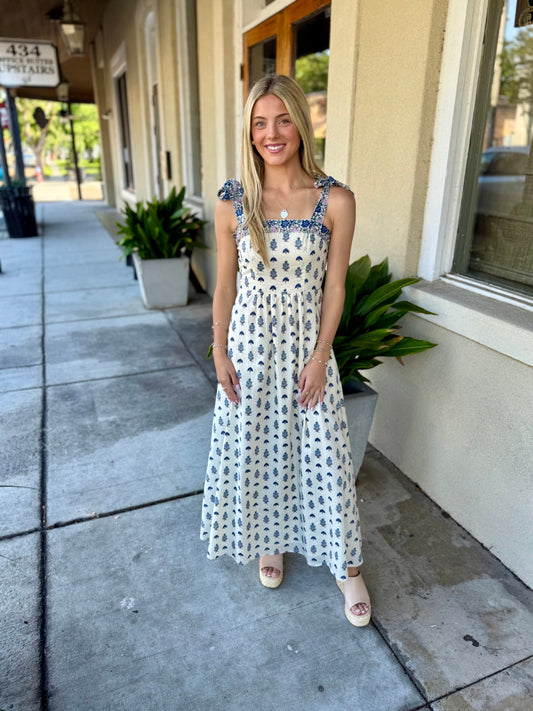 Santa Barbara Dress- Power Blue