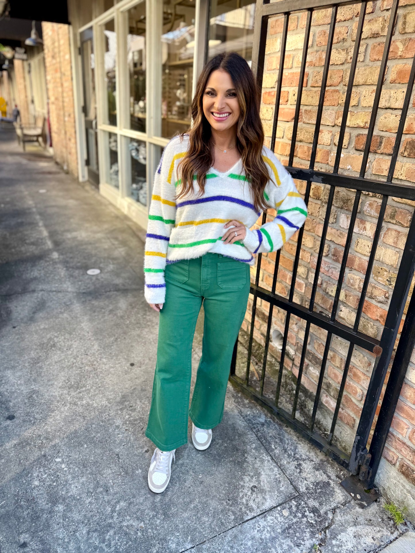 Hardy MG Stripe V-Neck Sweater