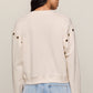 Z Supply Axel Grommet Sweatshirt- Sandstone