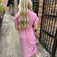 Tori Button Down Dress- Mauve