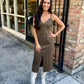 Urban Fall Midi Dress- Olive