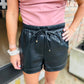 Gina Faux Leather Shorts- Black