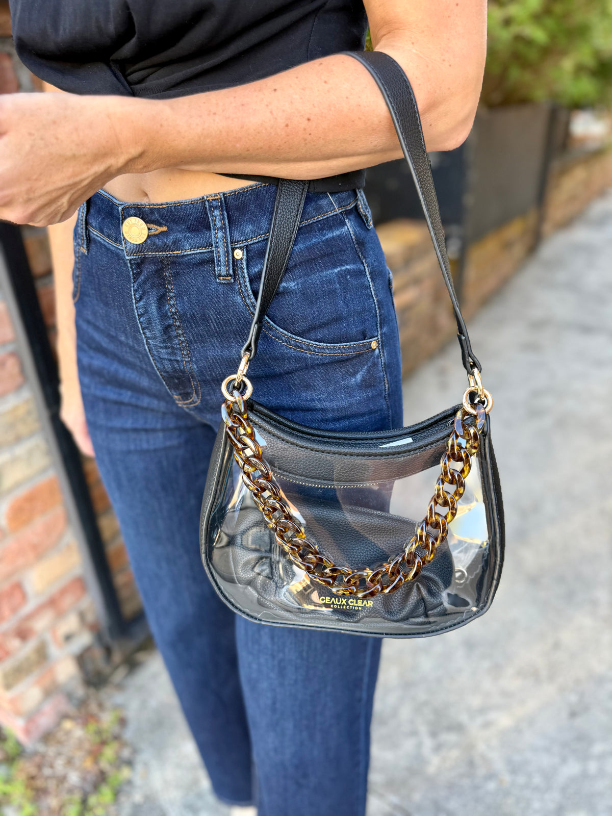 Mimi Clear Bag- Black