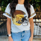 Miss Helmet Tee- Black & Gold