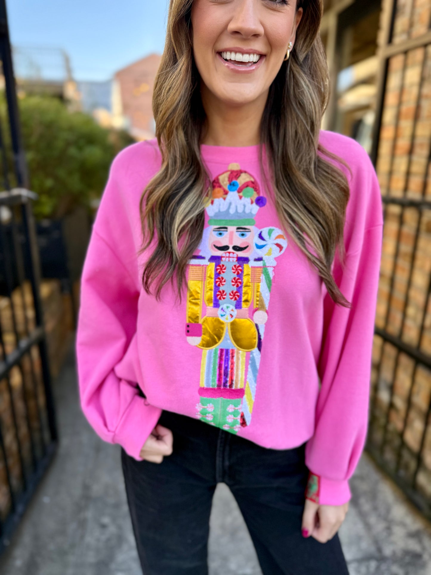 Candyland Nutcracker Sweatshirt- Pink