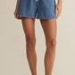 Z Supply Hunter Knit Denim Short- Calypso Blue