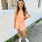 Cargo Shorts 2 piece Set- Dusty Peach