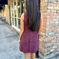 Horse Bit Suede Dress- Merlot