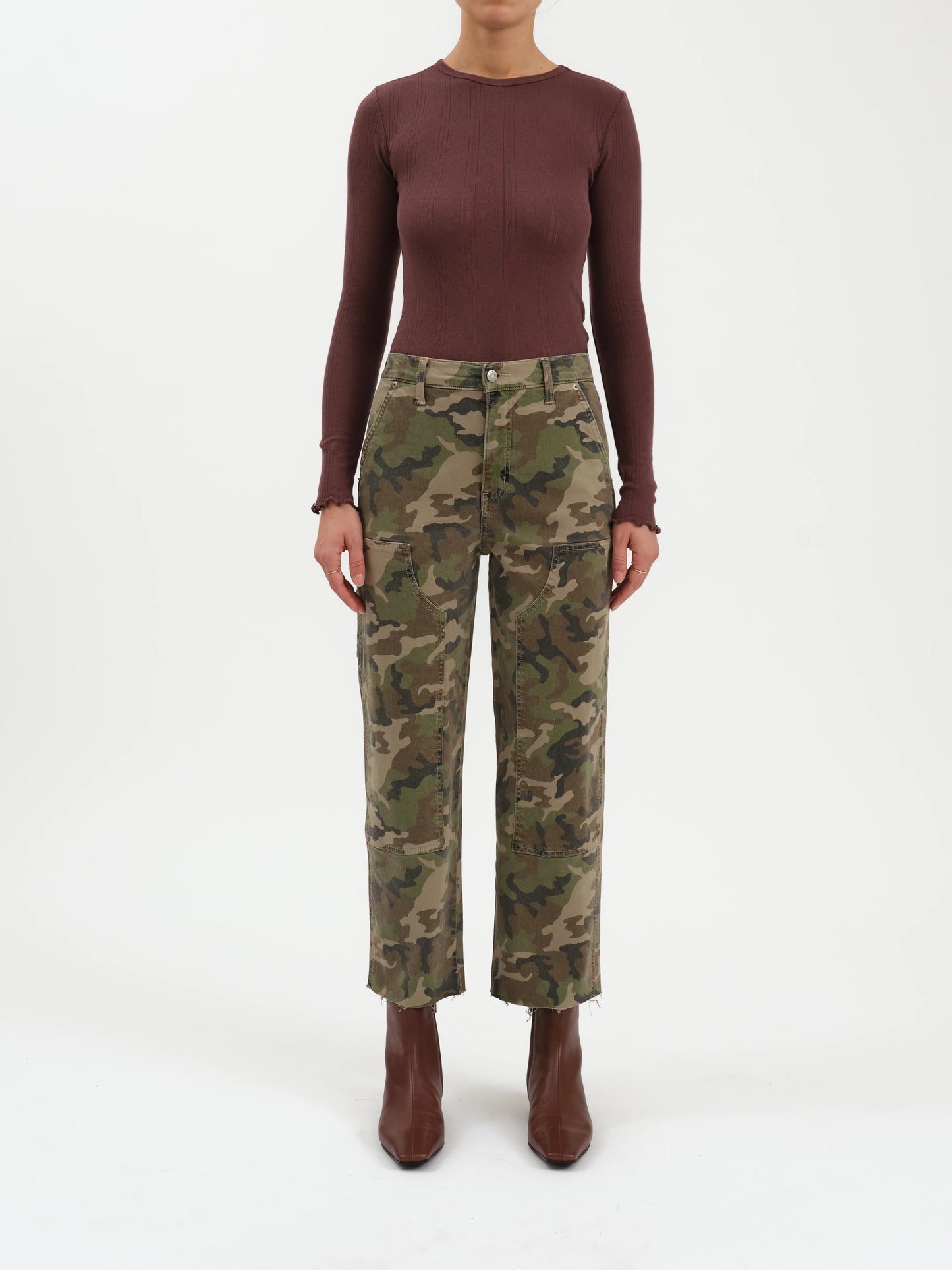Sundaze High Rise Straight Crop- Camo Hideaway